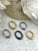 Image of Oval Spring Clasp, 20mmx15mm, Zinc Alloy 5 finishes, Easy Open Spring, Gate Clasp, Necklace Building Extender. Charm Holder, BBA Fast Ship