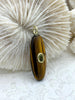 Image of Oval Oblong Gemstone Drop Pendants and Charms with CZ. 6 Stone Types/Styles,Gold Bale 35mm x 13mm x 7mm, Natural Stones w/CZ, Fast Shipping