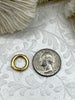 Image of Brass Spring Clasp, Round, Easy Open Spring Gate, Gate Clasp, Necklace Building Extender.Circle Ring, Charm Holder, Gold, FastShip WHOLESALE