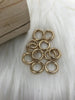 Image of Brass Spring Clasp, Round, Easy Open Spring Gate, Gate Clasp, Necklace Building Extender.Circle Ring, Charm Holder, Gold, FastShip WHOLESALE