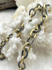 Image of Mixed Link Mixed Metal Textured Cable Chain, Sold by the foot. 13mm x 10mm, 2mm Thick, Electroplated Base Metal, 4 styles, Fast ship