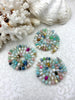 Image of Peruvian Colorful Pastel Opal Hand Knotted Necklace, 17", Rondelle Stone, 8mmx5mm with 3 Finishes of Finished Ends,Candy Necklace, Fast Ship