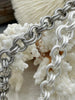 Image of Chunky Double Loop Rolo Cable Chain Textured sold by the foot 12mm X 2mm Thick. Electroplated Base Metal Double Ring Rolo 6 Finish Fast ship