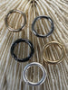 Image of Brass Spring Clasp, Round, Easy Open Spring Gate, Gate Clasp, Necklace Building Extender.Circle Ring, Charm Holder, Gold, FastShip WHOLESALE