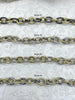 Image of Mixed Link Mixed Metal Textured Cable Chain, Sold by the foot. 13mm x 10mm, 2mm Thick, Electroplated Base Metal, 4 styles, Fast ship