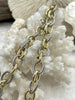 Image of Mixed Link Mixed Metal Textured Cable Chain, Sold by the foot. 13mm x 10mm, 2mm Thick, Electroplated Base Metal, 4 styles, Fast ship