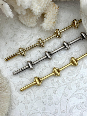 HIGH QUALITY Brass Mixed Link Cable Chain Rectangular/Round by the foot. 21.5mm x 6.5mm Rect. 10mm round. Three colors Fast Ship