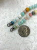 Image of Peruvian Colorful Pastel Opal Hand Knotted Necklace, 17", Rondelle Stone, 8mmx5mm with 3 Finishes of Finished Ends,Candy Necklace, Fast Ship
