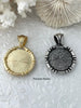 Image of Natural Fluorite Pendant with Bezel, Cabochon Natural Stone will come in a variety of patterns, 3 bezel colors, Natural Stone, Fast Ship.