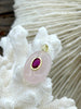 Image of Mini Oval Stone Pendants and Charms with CZ. 4 Stone Types/Styles, Gold Bale 18.5mm x 13mm x 7mm, Natural Stones w/Colorful CZ, Fast Ship