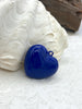 Image of Blue Heart Charm/Pendants, Heart Pendants, 4 sizes, Enamel Plated Brass, Small, Medium, Large, or Extra Large Colorful Hearts, Fast Ship