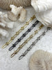 Image of Brass Mixed Link Cable Chain Oval with Spikes, sold by the foot. Electroplated brass, 4 finishes available. Spike Jewelry Chains, Fast ship