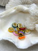 Image of Large Colorful Donut Slider Charms,Enamel and Gold Plated Candy Color Spacers,10 Colors, 5mm ID, 10mm OD, 4mm Thick Jewelry Spacer,Fast Ship