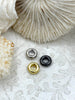 Image of Brass Decorative Spacer Pendant, Rhodium, Gold, or Gunmetal, 5mm ID, 10mm OD, 4mm Thick, Brass Jewelry Charm, Spacers, 3 Finishes, Fast Ship