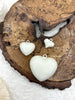 Image of Cream Heart Charm/Pendants, Heart Pendants, 3 sizes, Enamel Plated Brass Charms, Small, Medium, or Extra Large, Colorful Hearts, Fast Ship