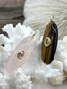 Image of Oval Oblong Gemstone Drop Pendants and Charms with CZ. 6 Stone Types/Styles,Gold Bale 35mm x 13mm x 7mm, Natural Stones w/CZ, Fast Shipping