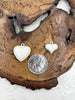 Image of Cream Heart Charm/Pendants, Heart Pendants, 3 sizes, Enamel Plated Brass Charms, Small, Medium, or Extra Large, Colorful Hearts, Fast Ship