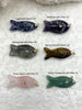 Image of Large Fish Natural Stone Pendants with CZ Accents, 6 Styles Available