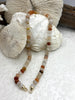 Image of Hand Knotted Peruvian Opal Necklace, 8mm x 5mm Rondelle Beads, 17" Long, Amber Color Opals