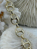 Image of Brass Chunky Mariner Anchor Chain, Puffy Chain, Gold, Matte Gold, or Silver, Jewelry Making Supply