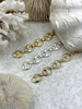 Image of Brass Chunky Mariner Anchor Chain, Puffy Chain, Gold, Matte Gold, or Silver, Jewelry Making Supply