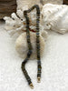 Image of Hand Knotted Faceted Roundels Labradorite Necklace, 8mm x 5mm Beads, 17" Long, Gold, Silver, or Matte Gold End Caps