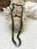 Image of Hand Knotted Faceted Roundels Labradorite Necklace, 8mm x 5mm Beads, 17" Long, Gold, Silver, or Matte Gold End Caps