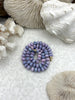 Image of Hand Knotted Lavender Peruvian Opal Necklace, 9mm x 5mm Rondelle Beads, Gold Finished Ends, 17"