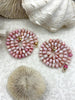 Image of Hand Knotted Light Pink Peruvian Opal Necklace, 9mm x 5mm Rondelle Beads, Gold or Matte Gold End Caps, 17"
