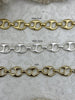 Image of Brass Chunky Mariner Anchor Chain, Puffy Chain, Gold, Matte Gold, or Silver, Jewelry Making Supply