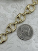 Image of Brass Chunky Mariner Anchor Chain, Puffy Chain, Gold, Matte Gold, or Silver, Jewelry Making Supply