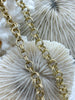 Image of Double Loop Rolo Cable Chain Textured sold by the foot 8mm X 2mm Thick. Electroplated Brass Double Ring Rolo 4 Finishes, Fast ship