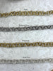 Image of Double Loop Rolo Cable Chain Textured sold by the foot 8mm X 2mm Thick. Electroplated Brass Double Ring Rolo 4 Finishes, Fast ship