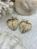Image of Limited Edition 40mm Gold Plated Brass Heart Locket Charm, Jewelry Pendant, Fast Ship