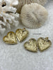 Image of Limited Edition 40mm Gold Plated Brass Heart Locket Charm, Jewelry Pendant, Fast Ship