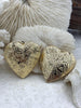 Image of Limited Edition 40mm Gold Plated Brass Heart Locket Charm, Jewelry Pendant, Fast Ship