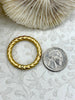 Image of Textured Zinc Alloy Extra Large Spring Clasp, 34mm Round Charm Holder, Necklace Building Fastener