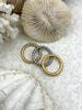 Image of Textured Zinc Alloy Extra Large Spring Clasp, 34mm Round Charm Holder, Necklace Building Fastener