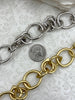 Image of Chunky Mixed Link Cable Chain, Oval, Sold by Foot, 3 Finishes