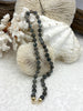 Image of Hand Knotted AAA Quality Labradorite Necklace, 8mm Round Beads, Gold, Silver, or Matte Gold End Caps, 16" Long