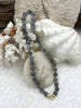 Image of Hand Knotted Labradorite Necklace, 9mm Round Beads, Gold or Matte Gold End Caps, 16" Long