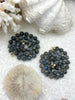 Image of Hand Knotted Labradorite Necklace, 9mm Round Beads, Gold or Matte Gold End Caps, 16" Long
