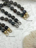 Image of Hand Knotted AAA Quality Labradorite Necklace, 8mm Round Beads, Gold, Silver, or Matte Gold End Caps, 16" Long