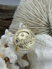 Image of Alligator Coin Pendant. Plated Brass, Gold, Matte Gold, or Burnished Silver, 28mm Coin Pendant, Fast Ship