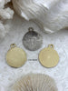 Image of Alligator Coin Pendant. Plated Brass, Gold, Matte Gold, or Burnished Silver, 28mm Coin Pendant, Fast Ship