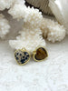 Image of Faceted Heart Shaped Gemstones with Gold Bezel, 4 Styles, Mini Heart Pendant, Gemstone Charm, 13mm, Natural Stones, Fast Ship