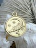 Image of Alligator Coin Pendant. Plated Brass, Gold, Matte Gold, or Burnished Silver, 28mm Coin Pendant, Fast Ship