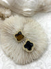 Image of Faceted Gemstones with CZ Gold Bezel, 2 Styles, Stone Pendant, Gemstone Charm, 18mm, Natural Stones, Fast Ship