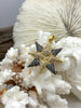 Image of Mixed Metal Star Pendant, Gold and Gunmetal, 36mm x 32mm CZ Star Charm Pendant,