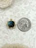 Image of Faceted Gemstones with Dotted CZ Gold Bezel, 3 Styles, Mini Stone Pendant, Gemstone Charm, 16mm, Natural Stones, Fast Ship